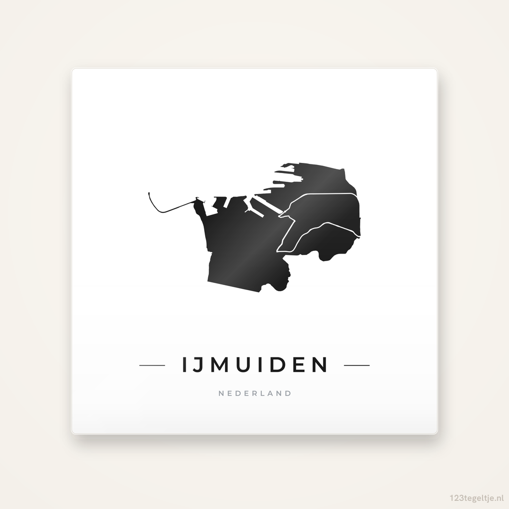 Tegeltje IJmuiden silhouet