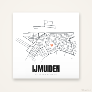 Tegeltje IJmuiden stadskaart