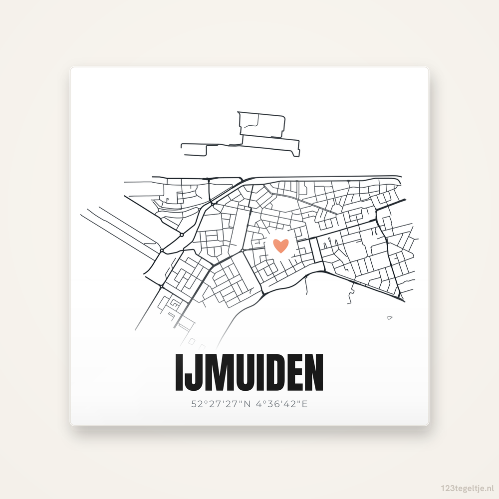 Tegeltje IJmuiden stadskaart