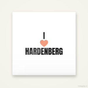 Tegeltje I love Hardenberg