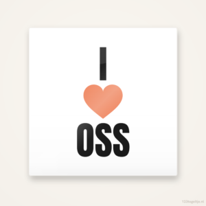 Tegeltje I love Oss