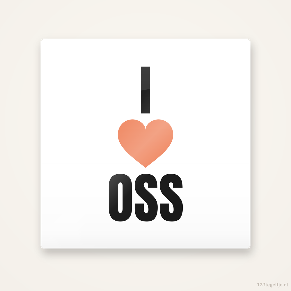 Tegeltje I love Oss