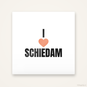 Tegeltje I love Schiedam