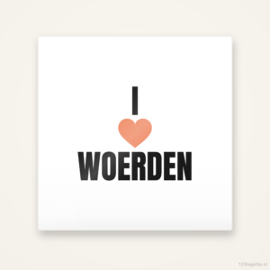 Tegeltje I love Woerden