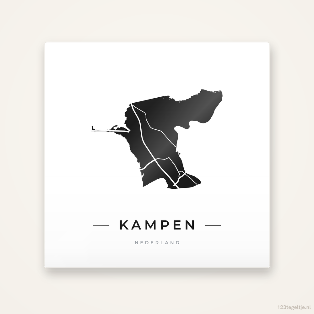 Tegeltje Kampen silhouet