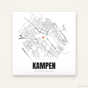Tegeltje Kampen stadskaart