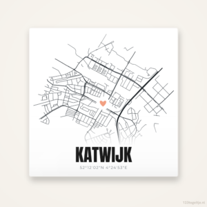 Tegeltje Katwijk stadskaart