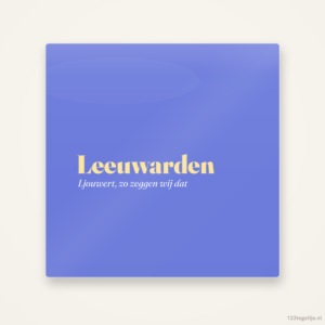 Leeuwarden, keramisch tegeltje 15 bij 15 cm
