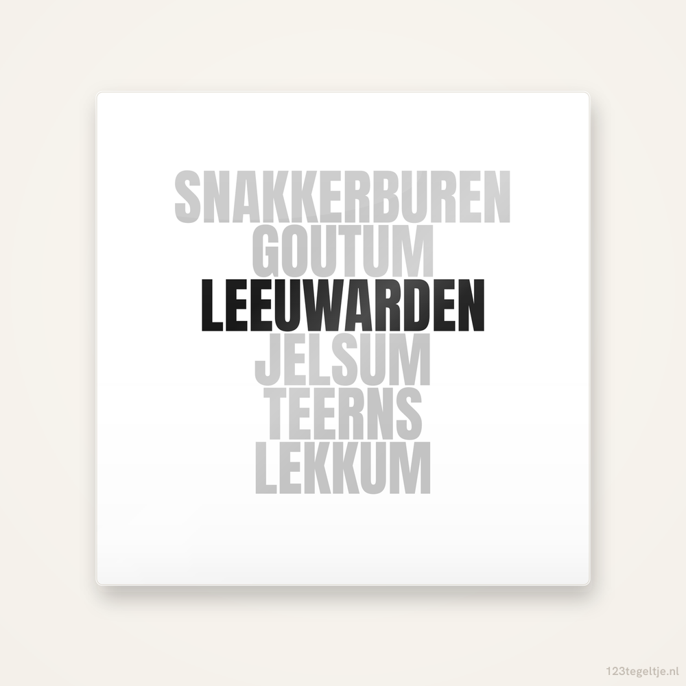 Tegeltje Leeuwarden en omgeving