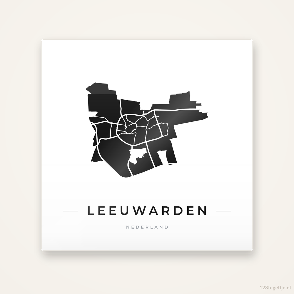 Tegeltje Leeuwarden silhouet