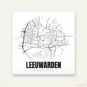 Tegeltje Leeuwarden stadskaart