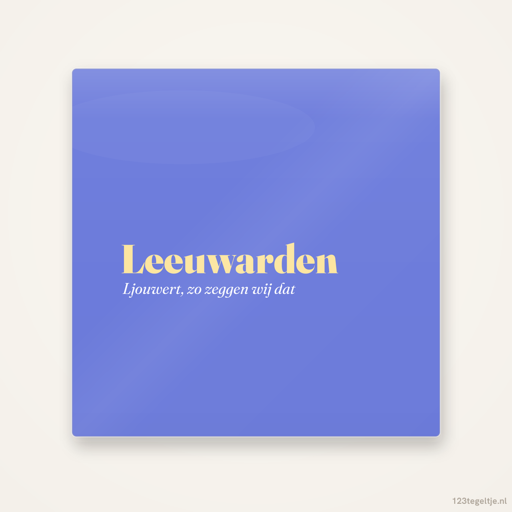 Leeuwarden, keramisch tegeltje 15 bij 15 cm
