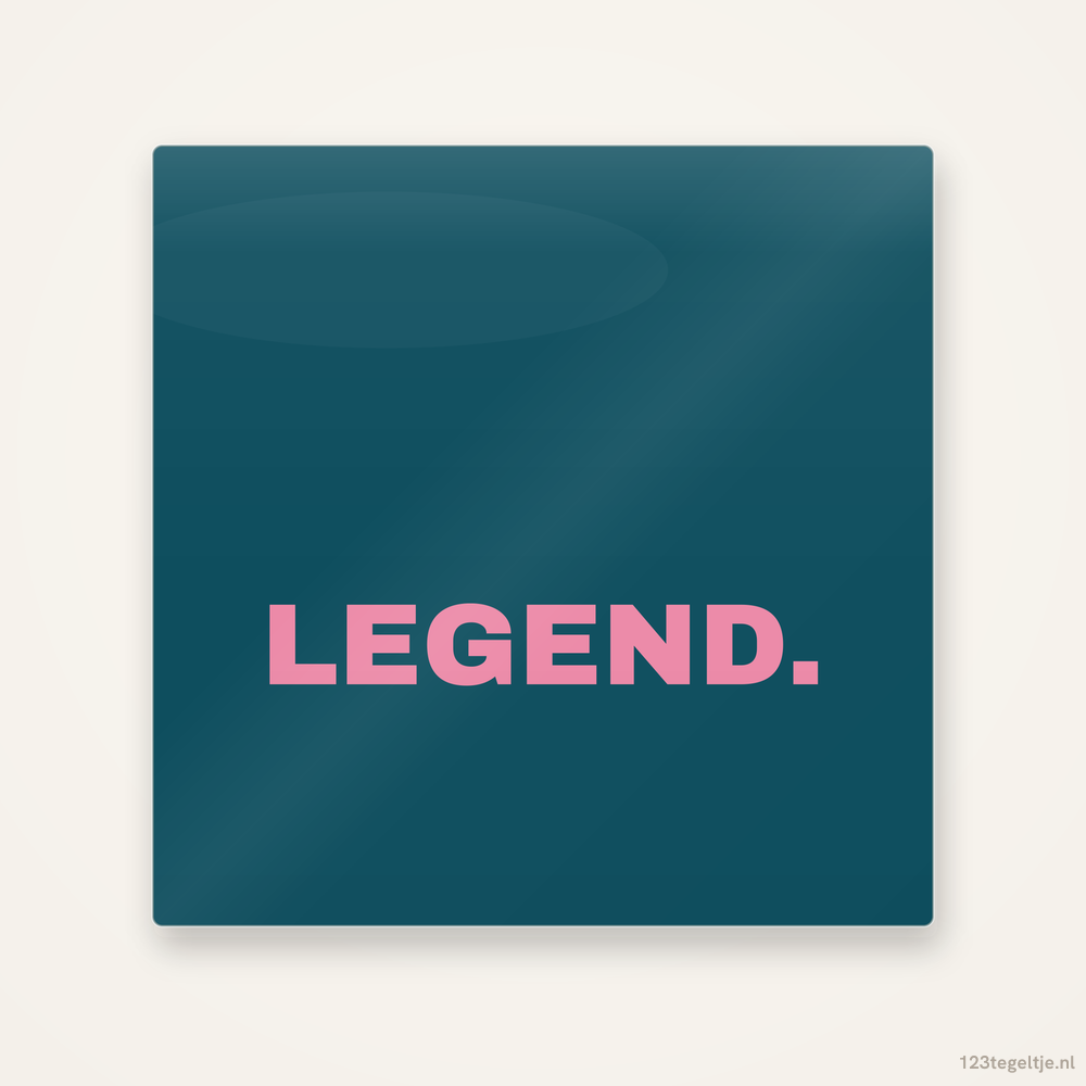 Legend, keramisch tegeltje 15 bij 15 cm