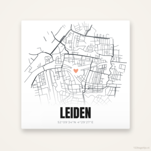 Tegeltje Leiden stadskaart