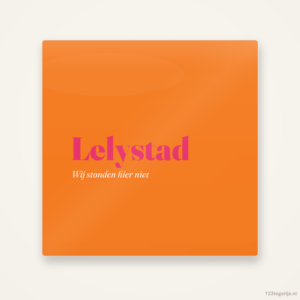 Lelystad, keramisch tegeltje 15 bij 15 cm