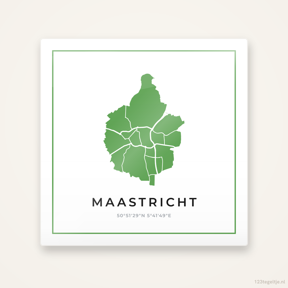 Tegeltje Maastricht silhouet groen