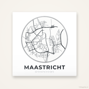 Tegeltje Maastricht stadskaart rond