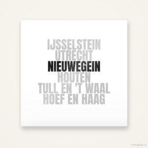 Tegeltje Nieuwegein en omgeving