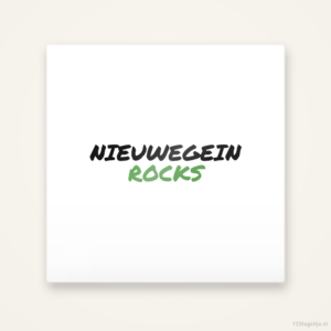 Tegeltje Nieuwegein Rocks handletter