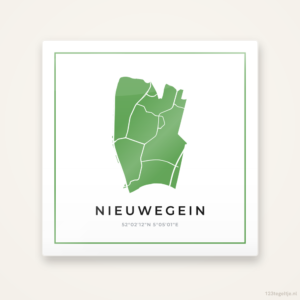 Tegeltje Nieuwegein silhouet groen