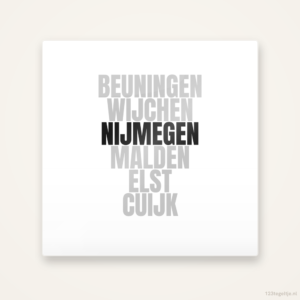 Tegeltje Nijmegen en omgeving