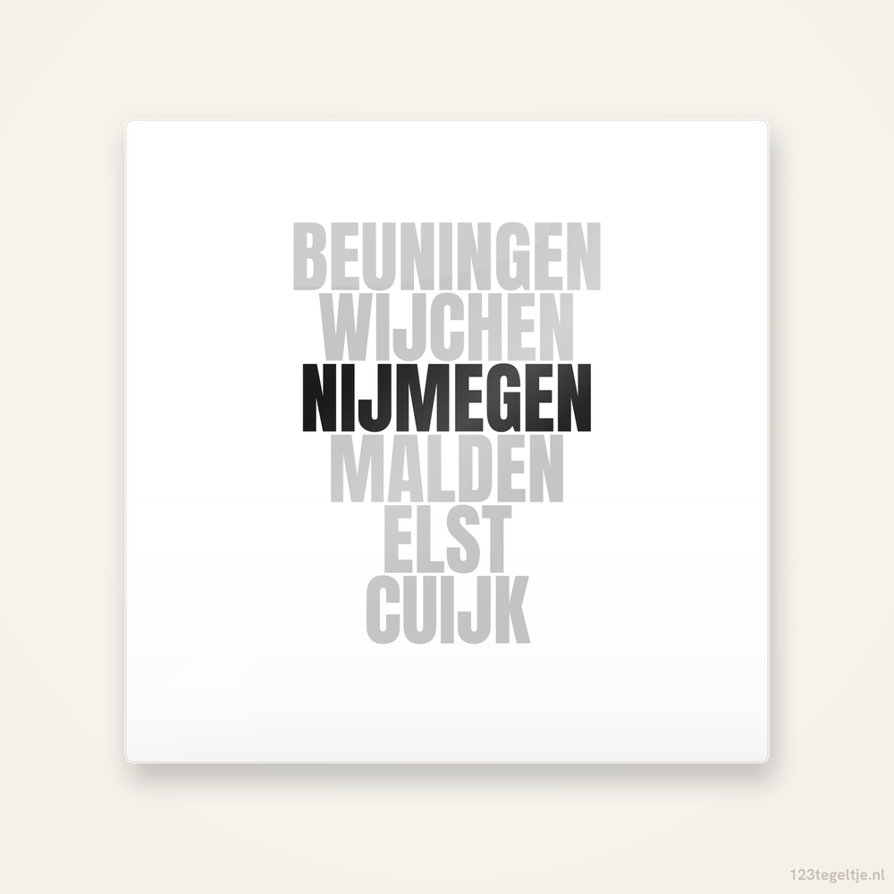 Tegeltje Nijmegen en omgeving