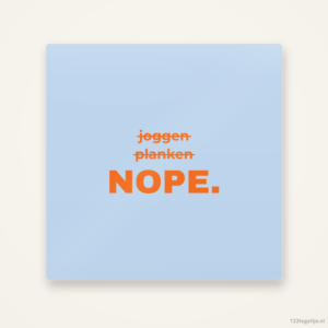 Nope, keramisch tegeltje 15 bij 15 cm