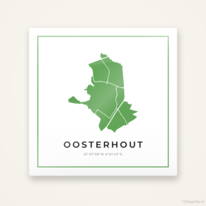 Tegeltje Oosterhout silhouet groen