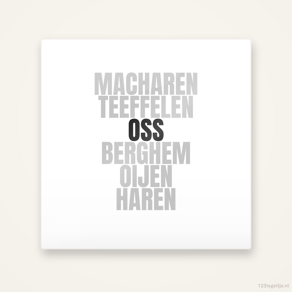 Tegeltje Oss en omgeving