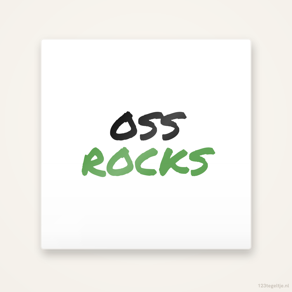 Tegeltje Oss Rocks handletter