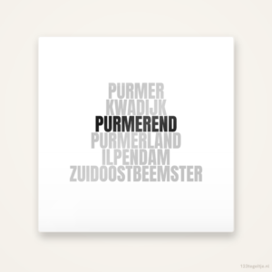Tegeltje Purmerend en omgeving