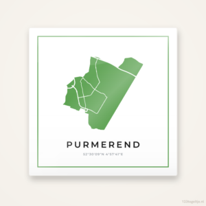 Tegeltje Purmerend silhouet groen