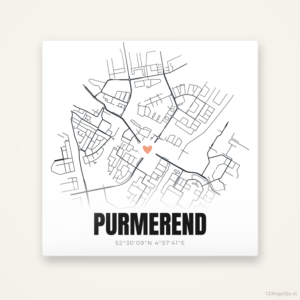 Tegeltje Purmerend stadskaart