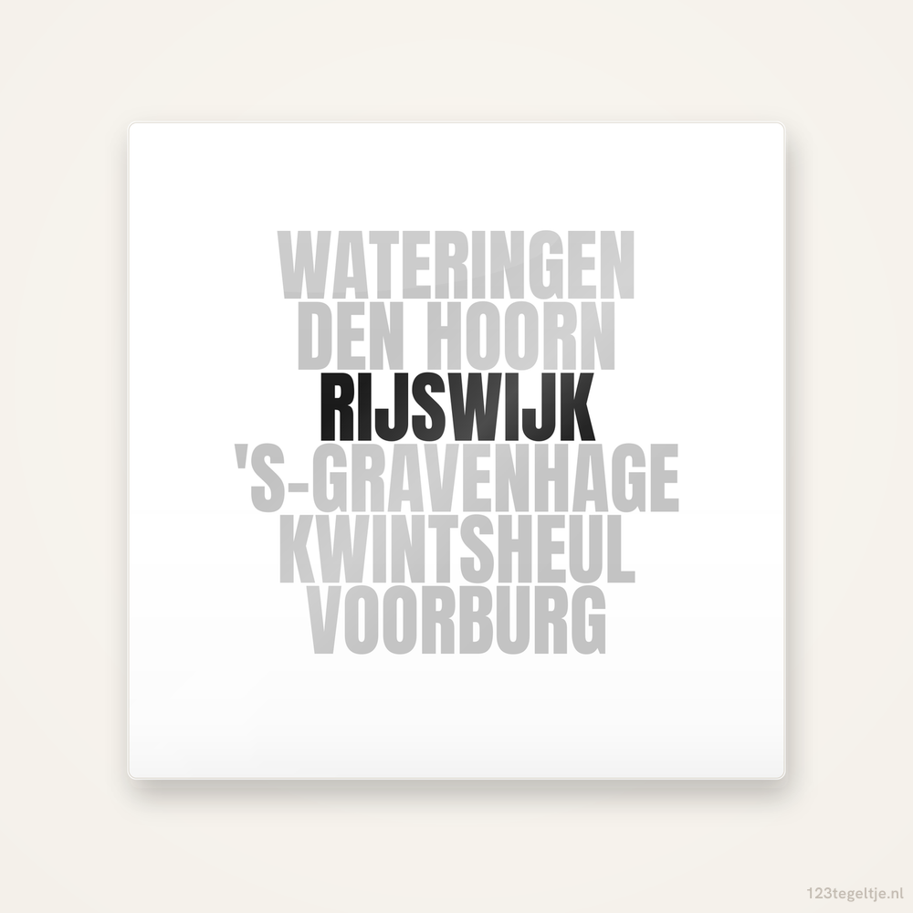 Tegeltje Rijswijk en omgeving