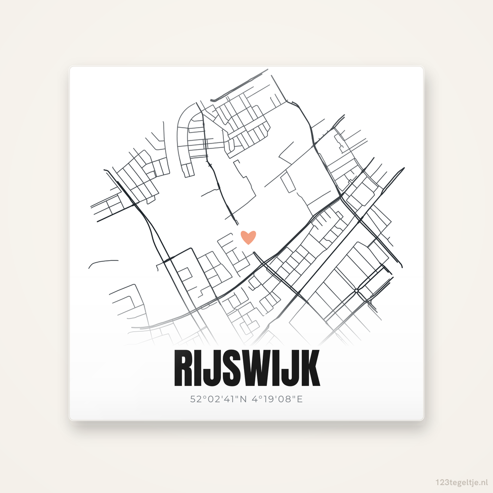 Tegeltje Rijswijk stadskaart