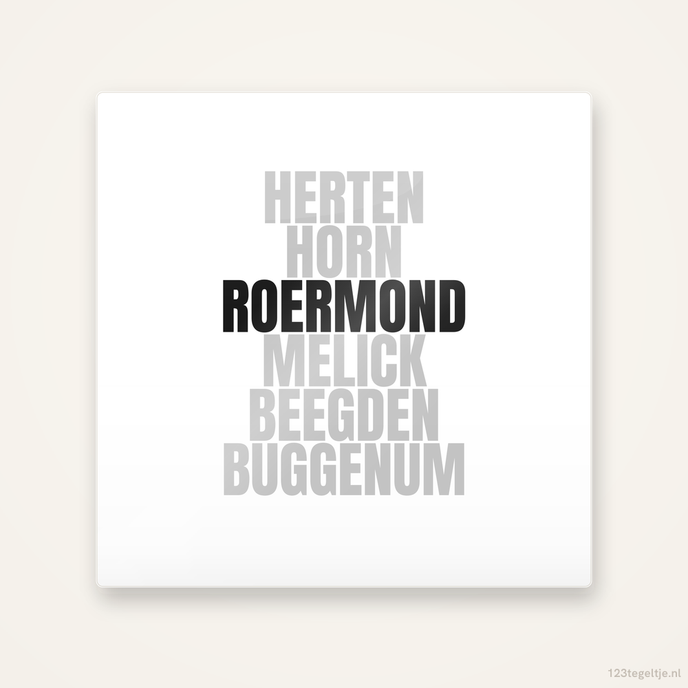 Tegeltje Roermond en omgeving