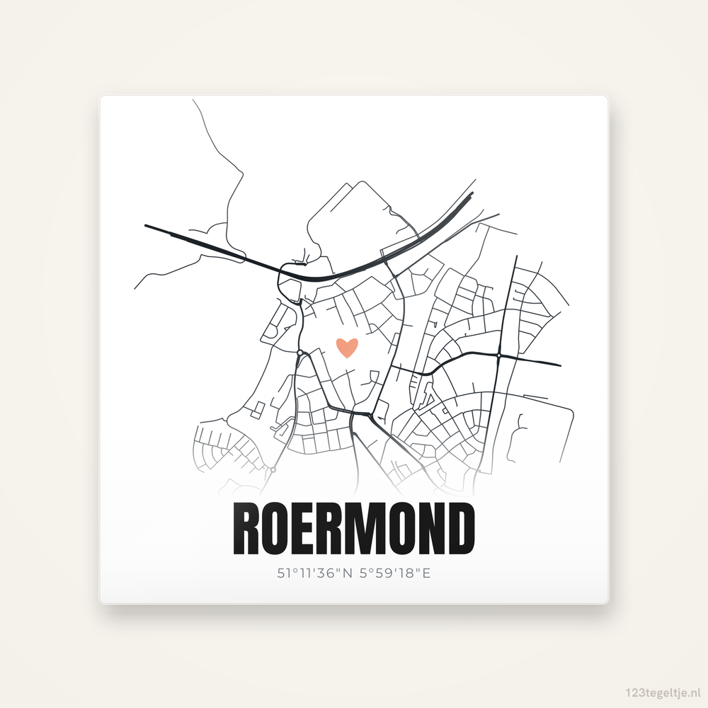 Tegeltje Roermond stadskaart