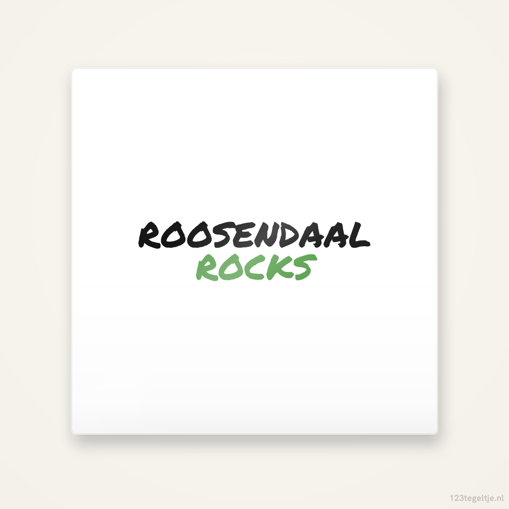 Tegeltje Roosendaal Rocks handletter