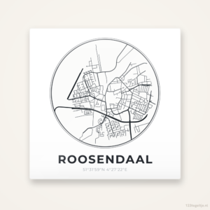 Tegeltje Roosendaal stadskaart rond