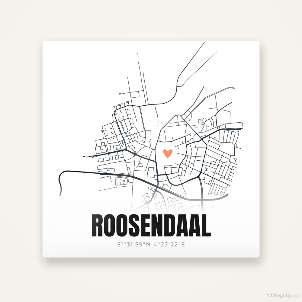 Tegeltje Roosendaal stadskaart