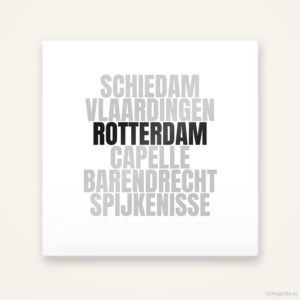 Tegeltje Rotterdam en omgeving