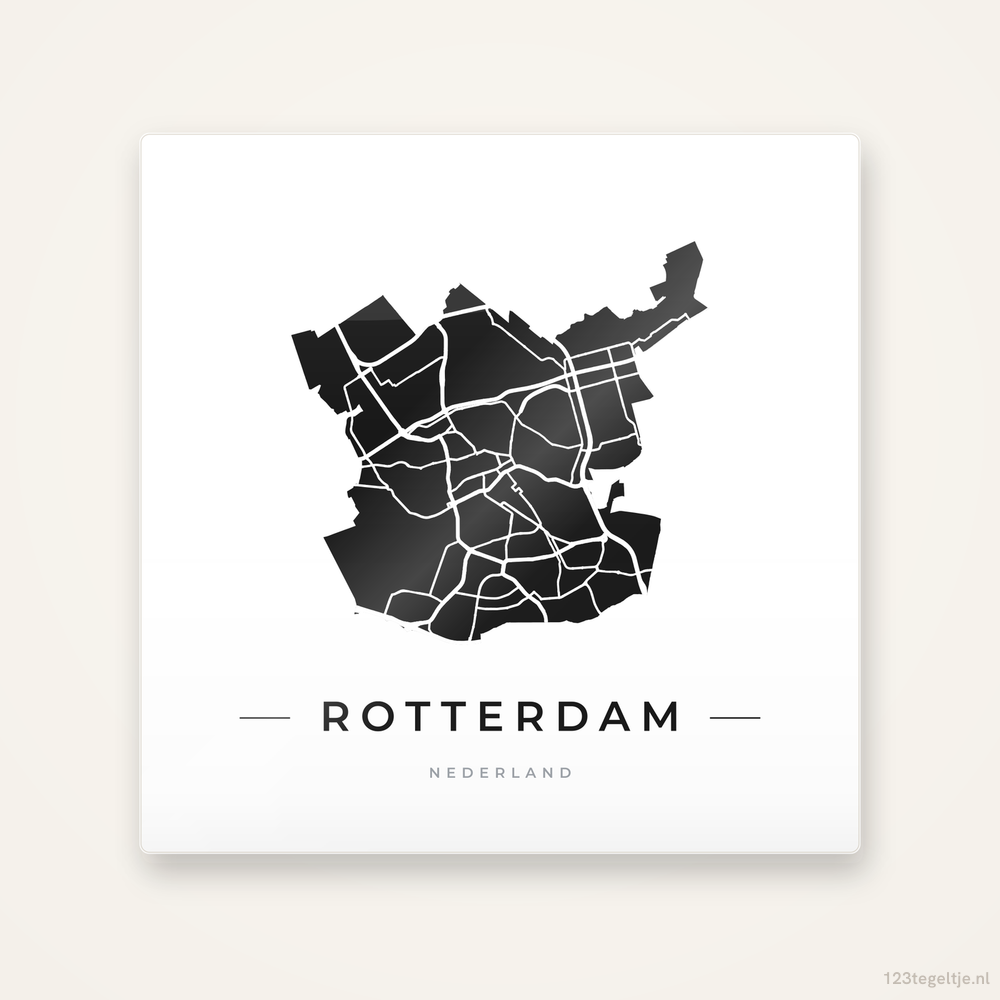 Tegeltje Rotterdam silhouet