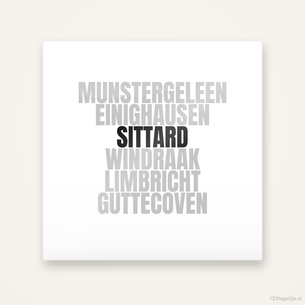 Tegeltje Sittard en omgeving
