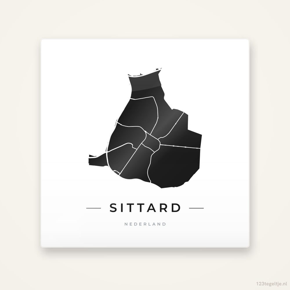 Tegeltje Sittard silhouet