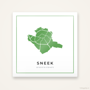 Tegeltje Sneek silhouet groen
