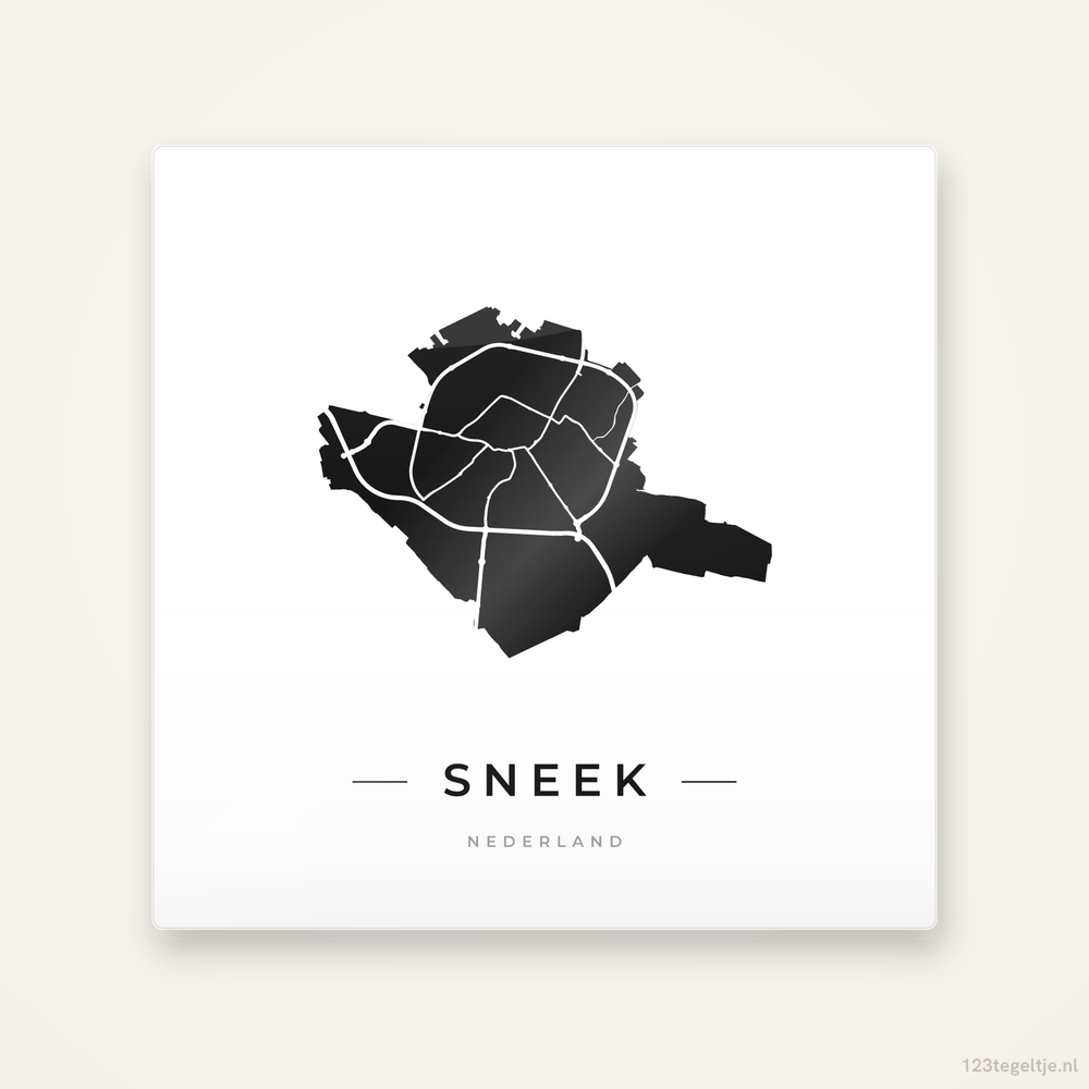 Tegeltje Sneek silhouet