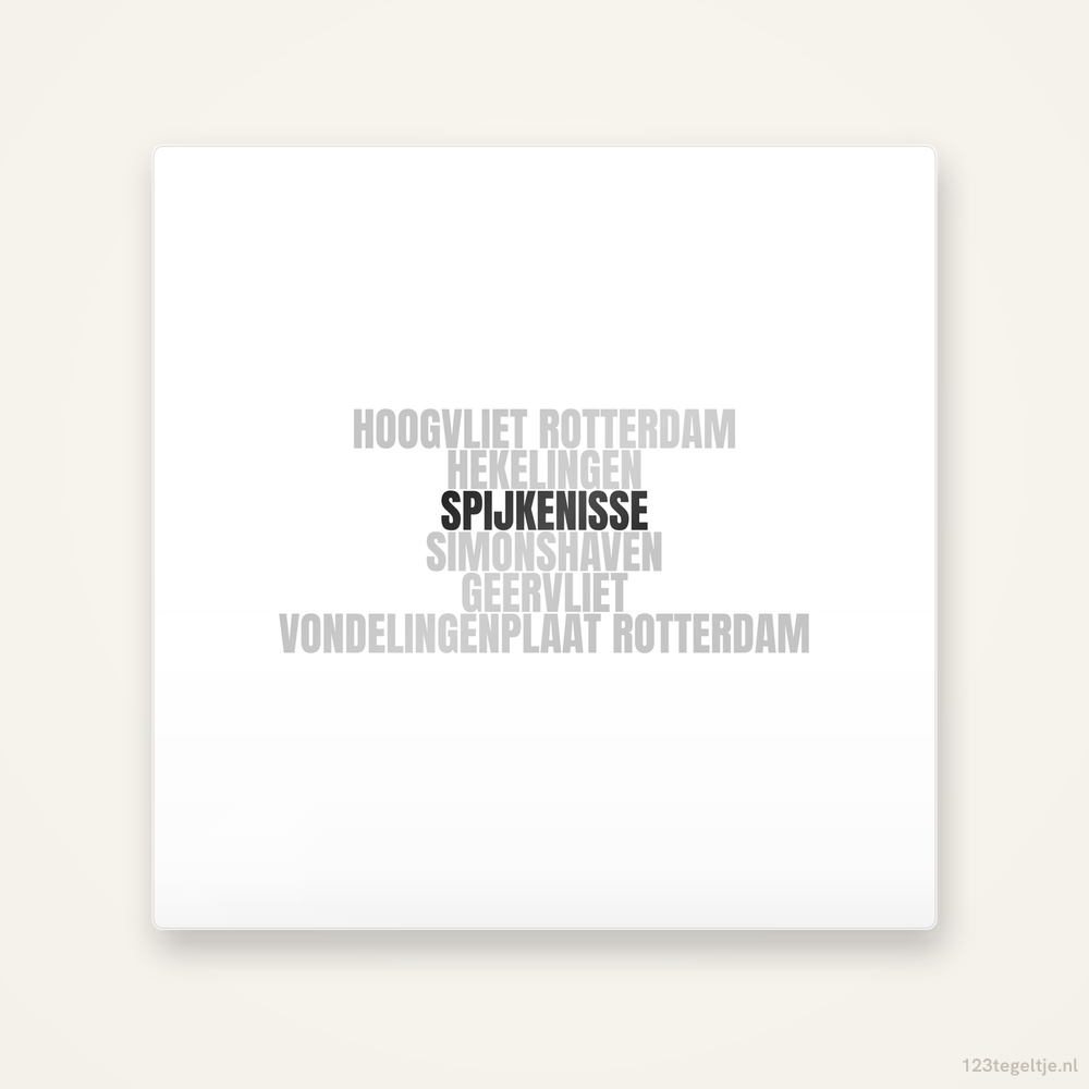 Tegeltje Spijkenisse en omgeving