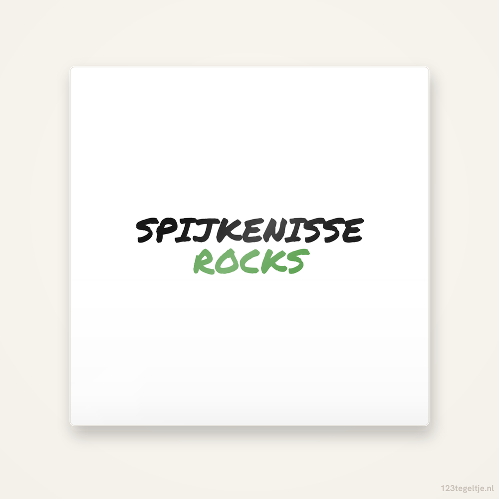 Tegeltje Spijkenisse Rocks handletter