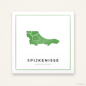 Tegeltje Spijkenisse silhouet groen
