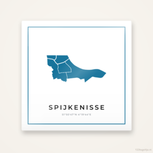 Tegeltje Spijkenisse silhouet met kader
